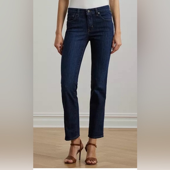 Lauren Ralph Lauren Dark Blue Straight Leg Jeans - Picture 2 of 16